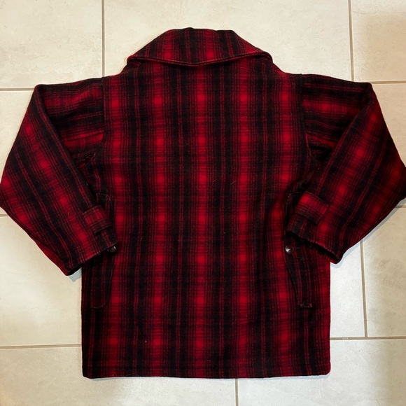1960’s Woolrich Buffalo Plaid Hunters Coat Wool Vintage Field Coat Size 40 - Picture 4 of 14